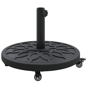 vidaXL Pied de parasol 15.25 kg Noir Fer Circulaire