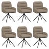 vidaXL Chaises de salle &agrave; manger pivotantes 6 pcs Simili cuir