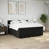 vidaXL Sommier &agrave; lattes de lit avec matelas Noir 180x200 cm Tissu