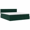 VidaXL Cadre de lit ottoman avec matelas vert fonc&eacute; 180x200cm velours