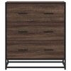 vidaXL Buffet ch&ecirc;ne marron 68x35x76 cm bois d'ing&eacute;nierie et m&eacute;tal