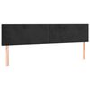 vidaXL T&ecirc;tes de lit Noir 200 x 5 x 78/88 cm Velours