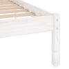 vidaXL Cadre de lit sans matelas blanc bois massif