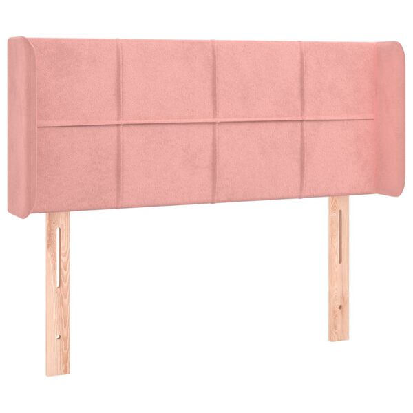 vidaXL T&ecirc;te de lit avec oreilles Rose 83x16x78/88 cm Velours