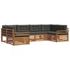 vidaXL Ensemble de canap&eacute;s d'ext&eacute;rieur 6 pc Naturel et Anthracite