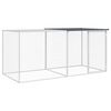 vidaXL Cage &agrave; poulets avec toit anthracite 203 x 98 x 90 cm Acier galvanis&eacute;