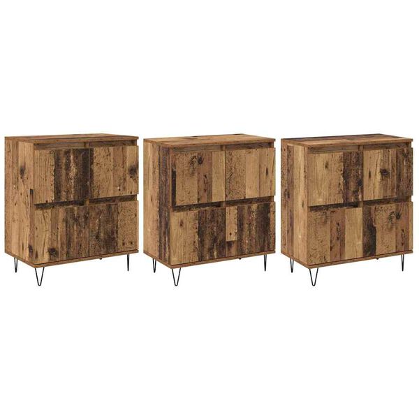 vidaXL Buffets 3 pcs Bois ancien 180 x 35 x 70 cm Bois d'ing&eacute;nierie