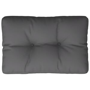 vidaXL Coussin de palette anthracite 60x40x12 cm tissu