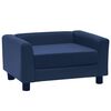 vidaXL Canap&eacute; pour chien Bleu 60x43x30 cm Peluche et similicuir