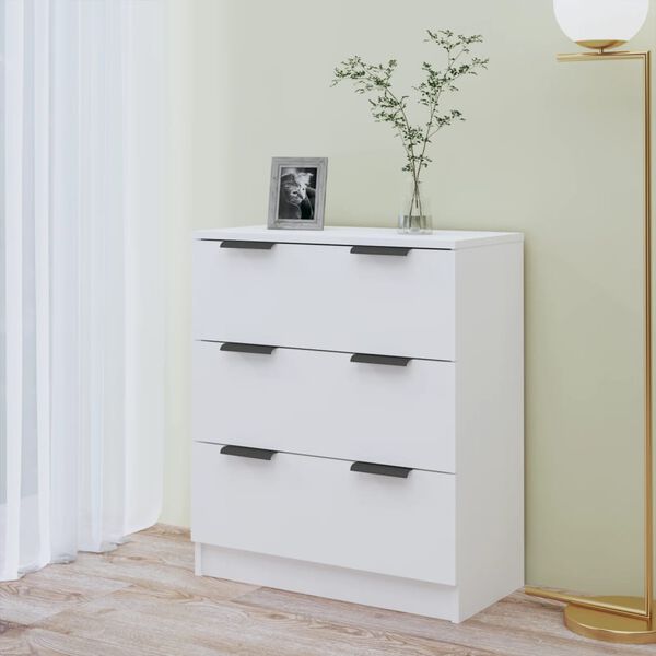 vidaXL Buffet Blanc 60x30x70 cm Bois d'ingénierie