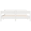 vidaXL Cadre de lit sans matelas blanc 200x200 cm bois massif de pin