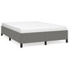 vidaXL Cadre de lit sans matelas gris fonc&eacute; 140x190 cm tissu