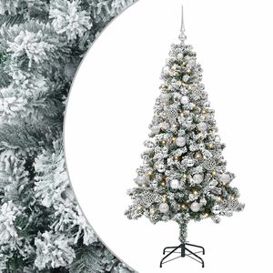 vidaXL Arbre de No&euml;l Artificiel avec Boule 120 cm 150 LED Blanc chaud