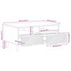 vidaXL Table basse Marron 80 x 54 x 40 cm Bois d'acacia massif