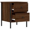 vidaXL Tables de chevet 2pcs chêne marron 40x42x50cm bois d'ingénierie
