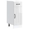 vidaXL Armoire de cuisine Lucca blanc brillant bois ing&eacute;nierie