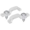 vidaXL Clips de bande LED 23,8 mm 2 pc Transparent Plastique et fer