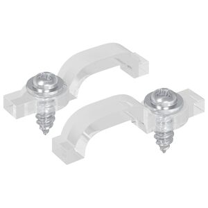 vidaXL Clips de bande LED 23,8 mm 2 pc Transparent Plastique et fer