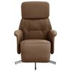 vidaXL Fauteuil inclinable avec repose-pieds marron tissu