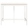 vidaXL Table de bar Blanc 140x80x110 cm Bois massif de pin