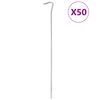 vidaXL Piquets de tente 50 pcs 30 cm &Oslash;7 mm acier galvanis&eacute;