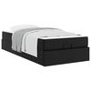 vidaXL Cadre de lit avec matelas avec matelas 2 pcs Noir PVC