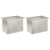 vidaXL Jardini&egrave;re de jardin avec LED 2 pc Argent&eacute; 40 x 60 x 40 cm