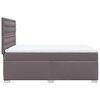 vidaXL Sommier &agrave; lattes de lit avec matelas Gris 140x190 cm Similicuir