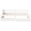 vidaXL Lit de jour et tiroirs sans matelas blanc 90x200 cm bois massif