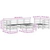 vidaXL Ensemble de salon de jardin 8 pcs Brun Cir&eacute; Pin massif