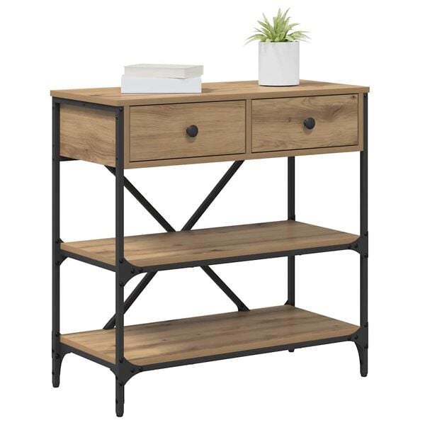 vidaXL Table console avec tiroir Marron 100 x 34,5 x 75 cm bois