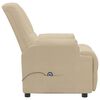 vidaXL Fauteuil inclinable Cr&egrave;me Similicuir daim