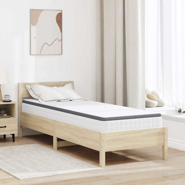 vidaXL Matelas Blanc et Gris 80 x 200 cm Printemps Bonell