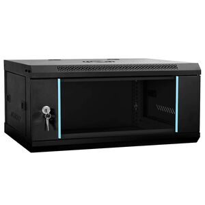 vidaXL Armoire r&eacute;seau avec stockage Noir 60 x 35 x 28 cm Acier