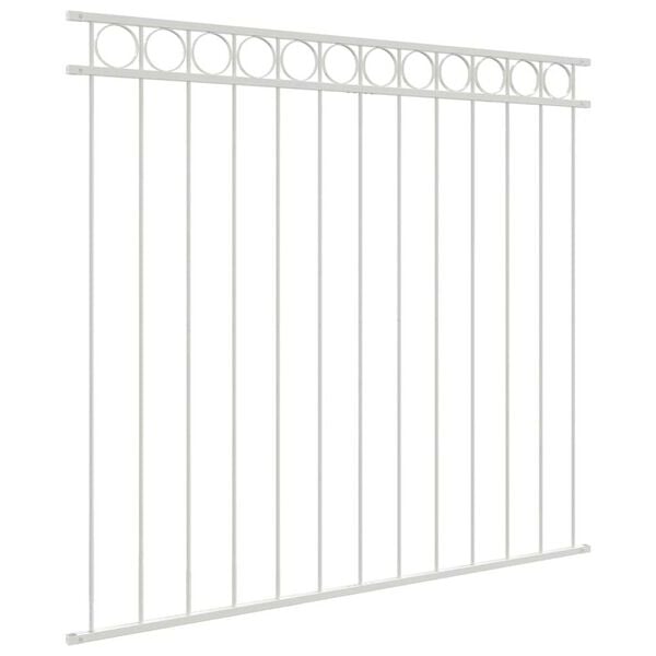 vidaXL &Eacute;l&eacute;ment de cl&ocirc;ture Assen Blanc 170 x 120 cm Acier