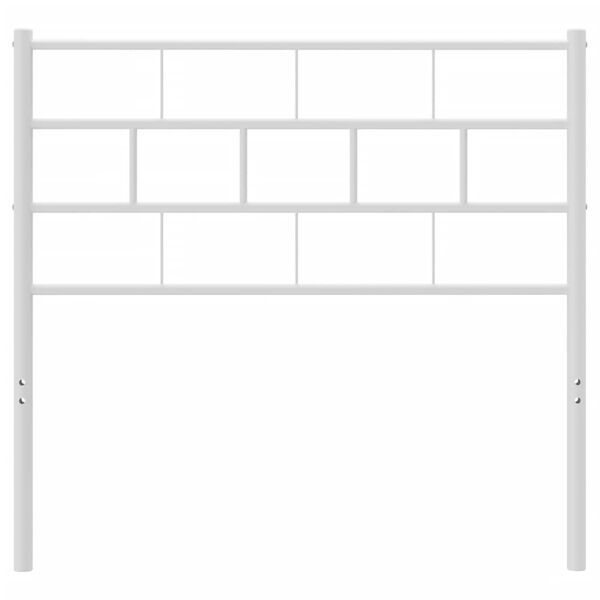 vidaXL T&ecirc;te de lit de remplacement m&eacute;tal blanc 75 cm