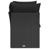 vidaXL Canapé de jardin avec coussins 2 places en polyrotin noir