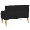vidaXL Banc avec coussins noir 113x64,5x75,5 cm tissu