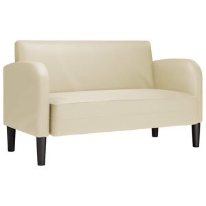 vidaXL Canap&eacute; causeuse cr&egrave;me 110 cm similicuir