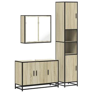 vidaXL Ensemble de meubles de salle de bain 3 pcs ch&ecirc;ne sonoma