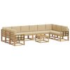 vidaXL Ensemble de canap&eacute;s d'ext&eacute;rieur 11 pc Blanc et Beige