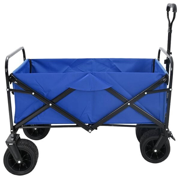 vidaXL Chariot &agrave; Main Pliable Bleu 89 x 63 x 96 cm