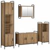 vidaXL Ensemble d'armoire de salle de bain 4 pc Ch&ecirc;ne artisanal