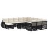 vidaXL Ensemble de canap&eacute; de jardin 13 pcs Noir polyrotin