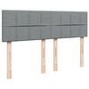 vidaXL Sommier &agrave; lattes de lit avec matelas Gris clair 160x200cm Tissu