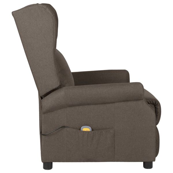 vidaXL Fauteuil de massage Marron Tissu
