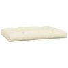 vidaXL Coussins de palette lot de 2 cr&egrave;me tissu