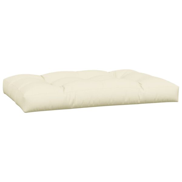 vidaXL Coussins de palette lot de 2 cr&egrave;me tissu