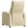 vidaXL Fauteuil inclinable Cr&egrave;me Tissu
