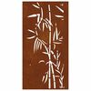 vidaXL D&eacute;coration murale jardin 105x55 cm acier corten design bambou